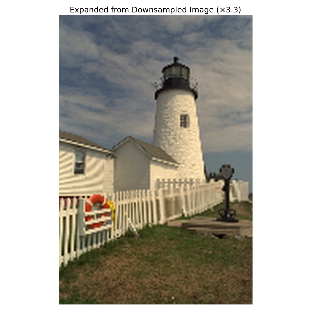Expanded from Downsampled Image (×3.3)